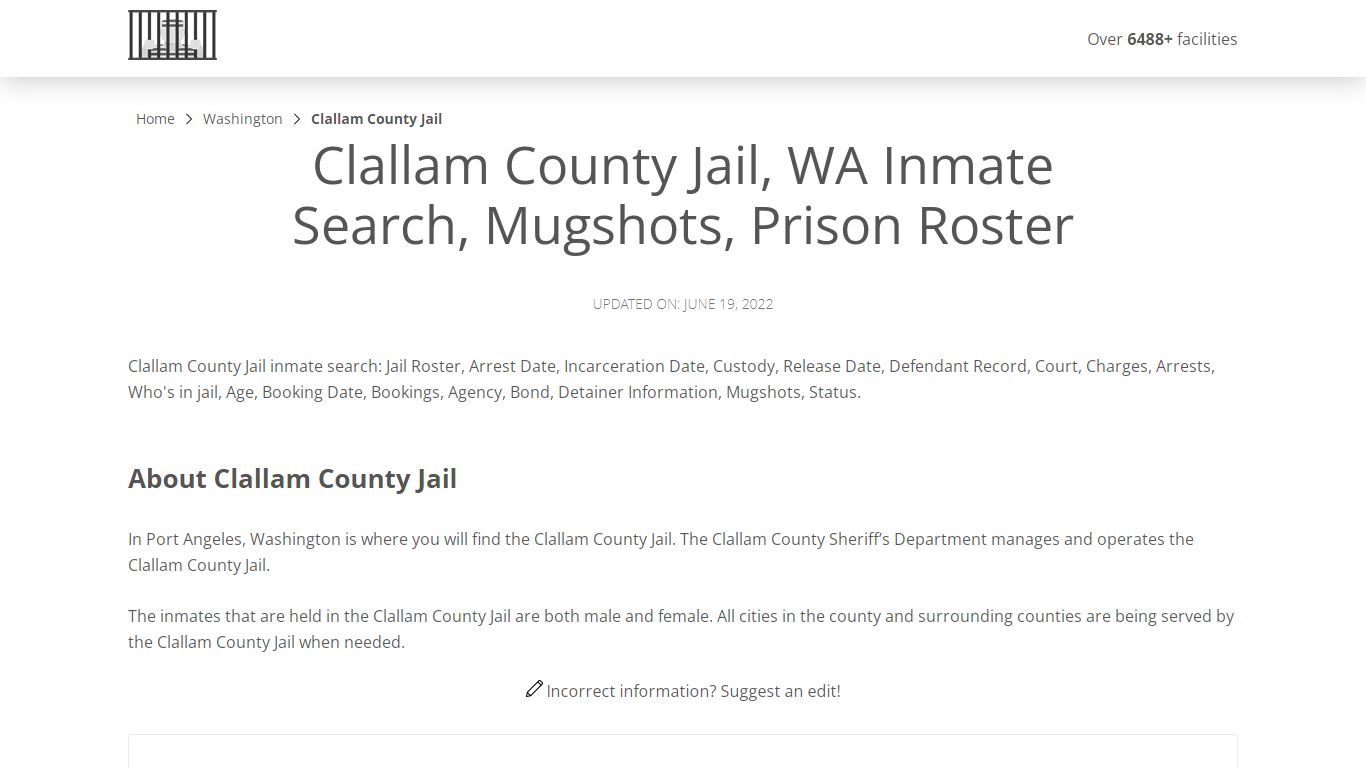 Clallam County Jail, WA Inmate Search, Mugshots, Prison Roster